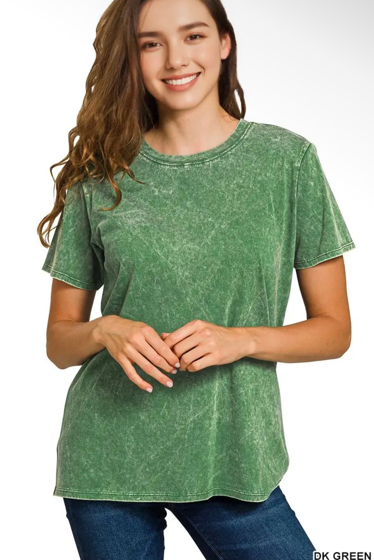 Washed Dark Green Vintage Oversized Tee