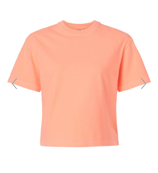 Comfort Colors Boxy Crop (Neon Cantaloupe)