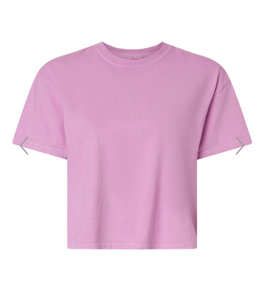Comfort Colors Boxy Crop (Rose Quartz)
