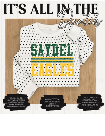 CUSTOM Black Polka Dot Crewneck