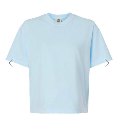 Comfort Colors Boxy Crop (Chambray)