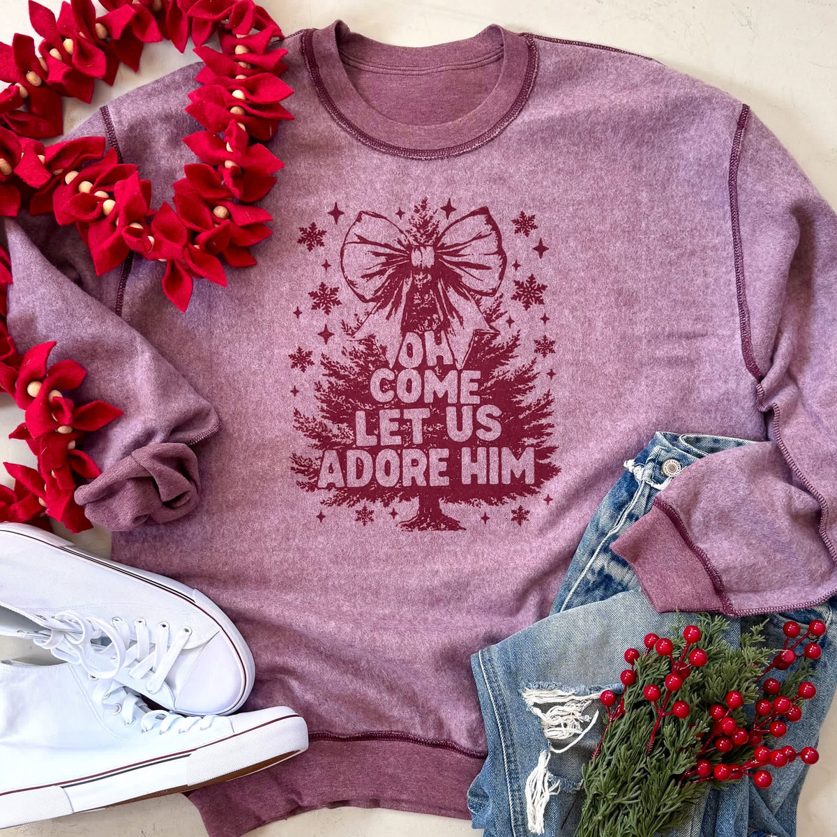Come Let Us Adore Him (Inside Out Sweatshirt)