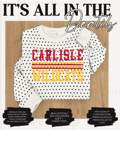 CUSTOM Black Polka Dot Crewneck
