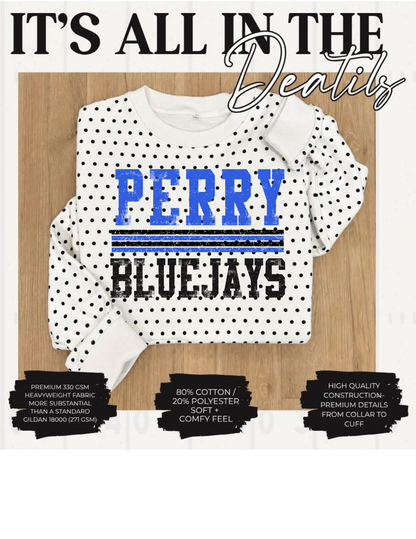 CUSTOM Black Polka Dot Crewneck