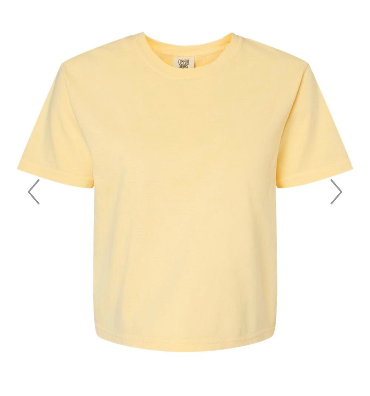 Comfort Colors Boxy Crop (Butter)