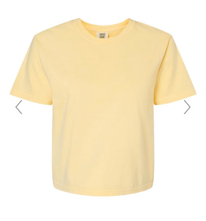 Comfort Colors Boxy Crop (Butter)