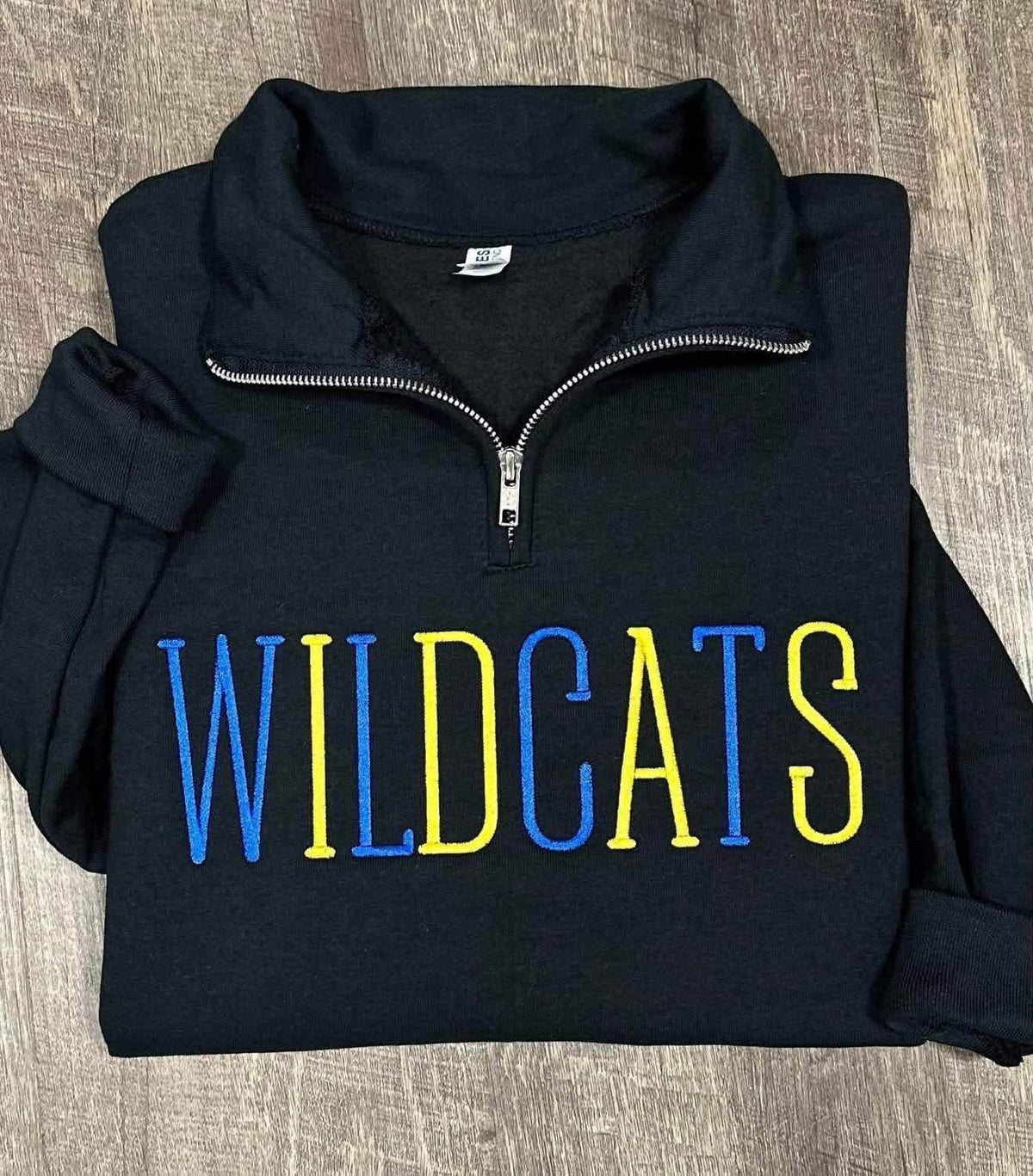 Embroidered black 1/4 zip