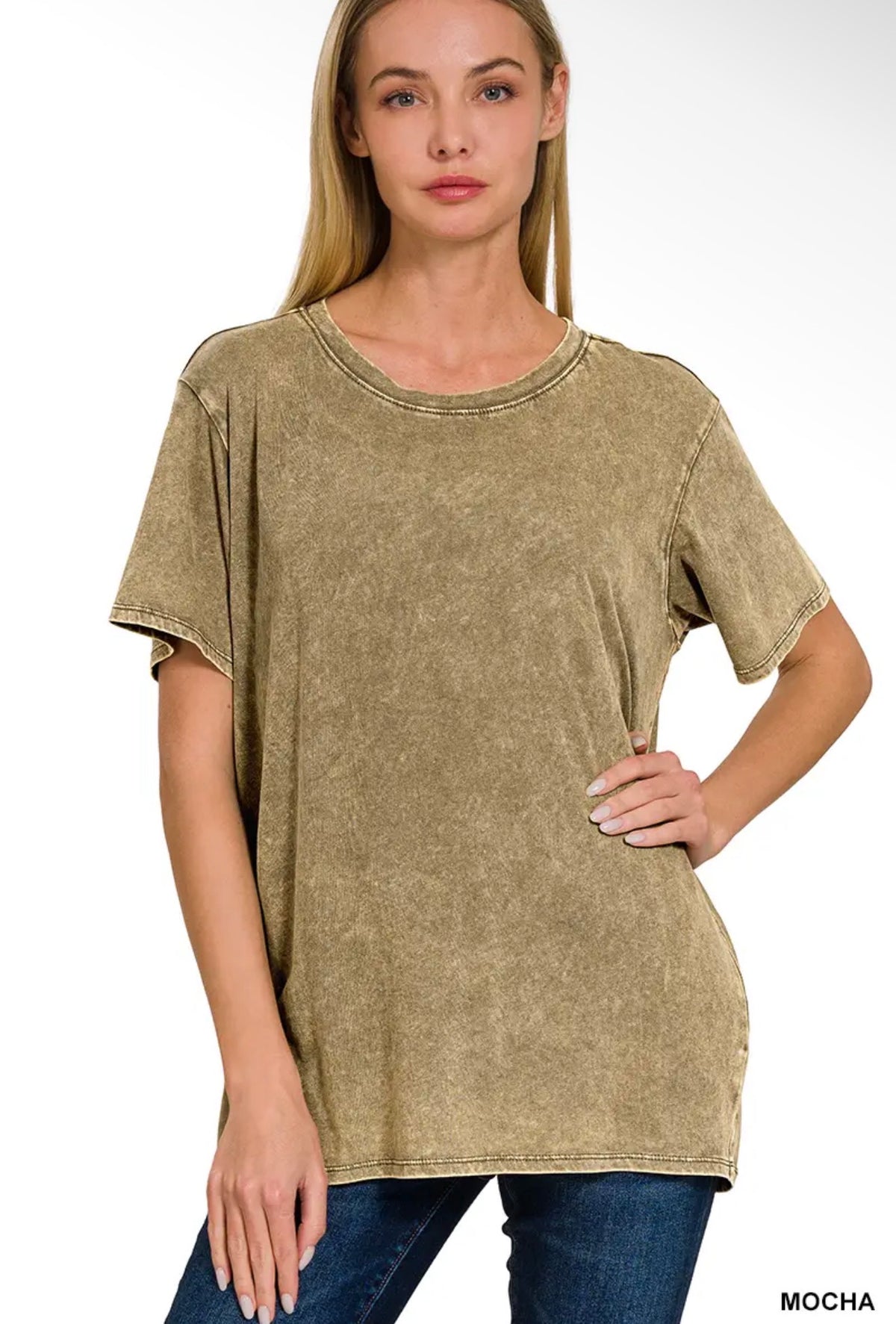 Washed Mocha Vintage Oversized Tee