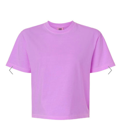 Comfort Color Boxy Crop (Neon Violet)