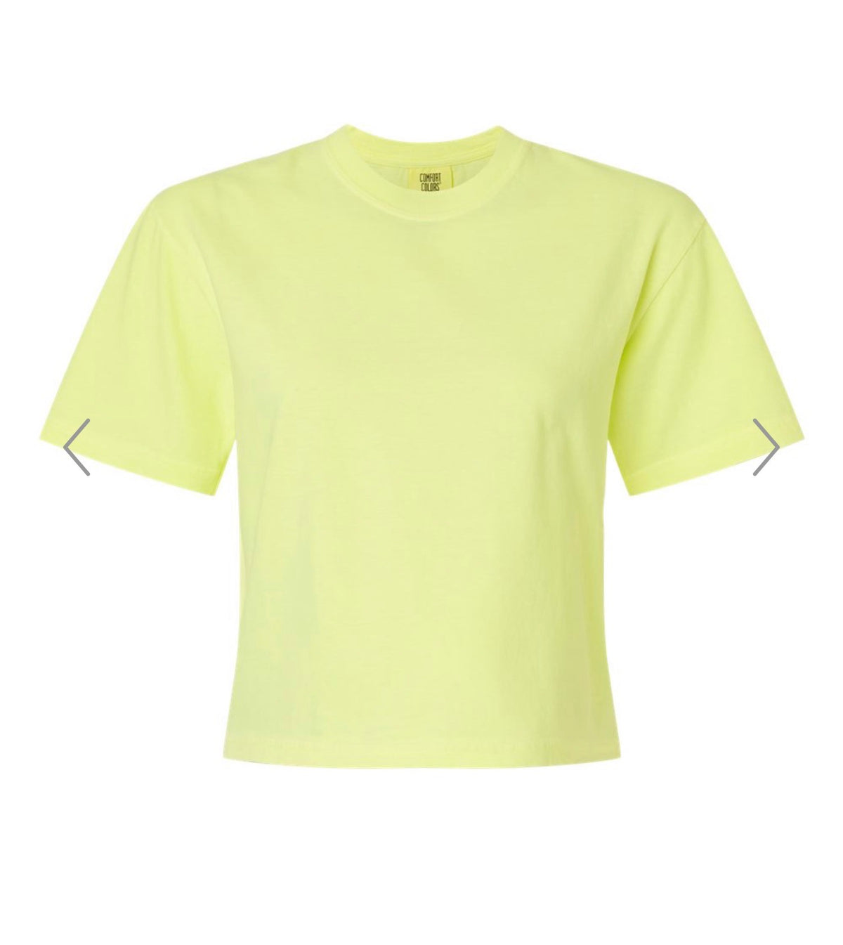 Comfort Colors Boxy Crop (Neon Lemon)