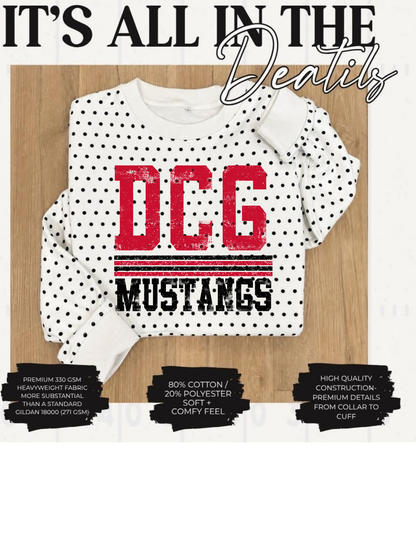 CUSTOM Black Polka Dot Crewneck