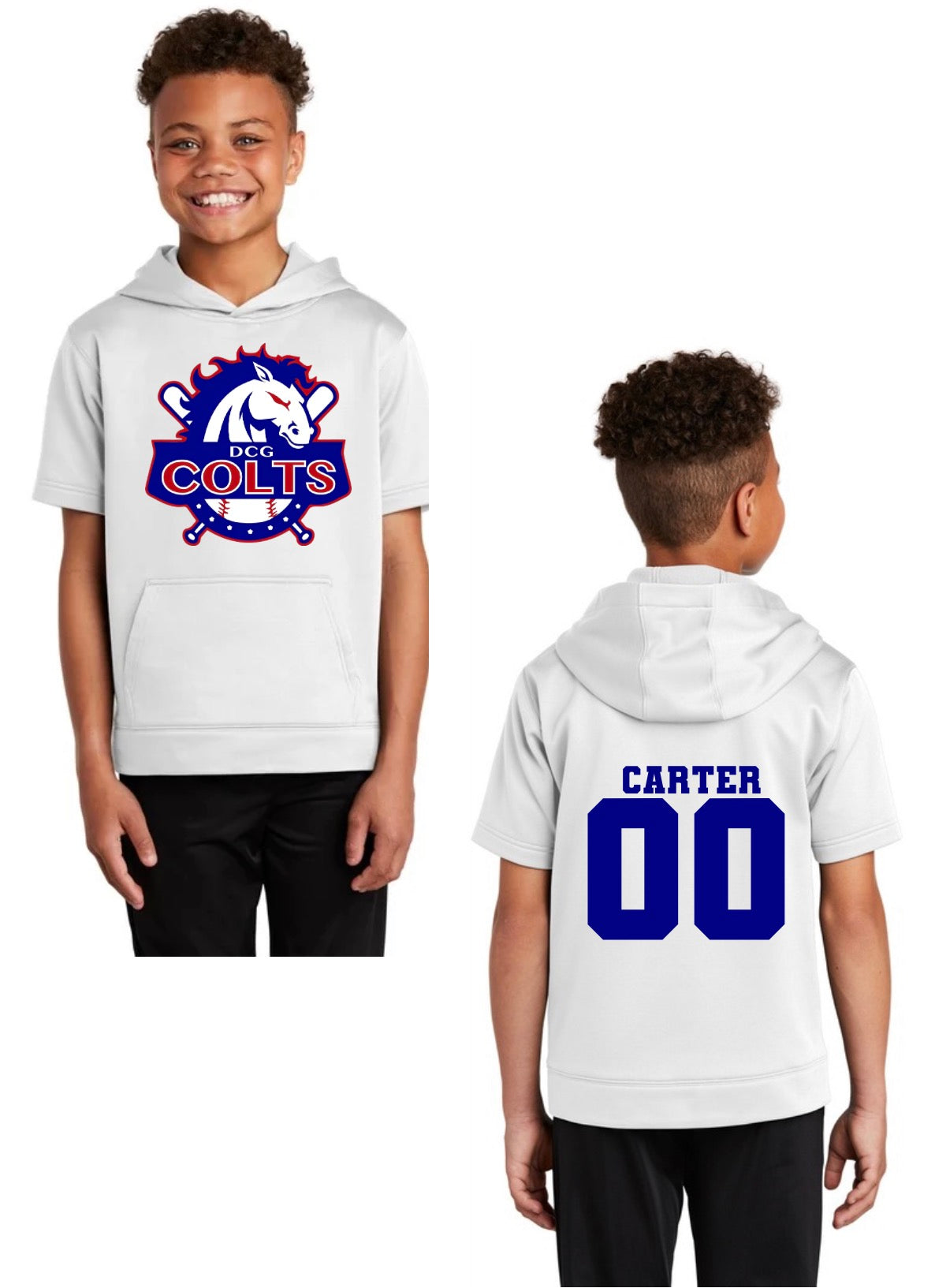 DCG Colts Fleece Lined Hooded Short Sleeve