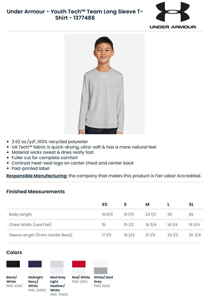 Under Armour Tech Team Dry Fit Long Sleeve Tee