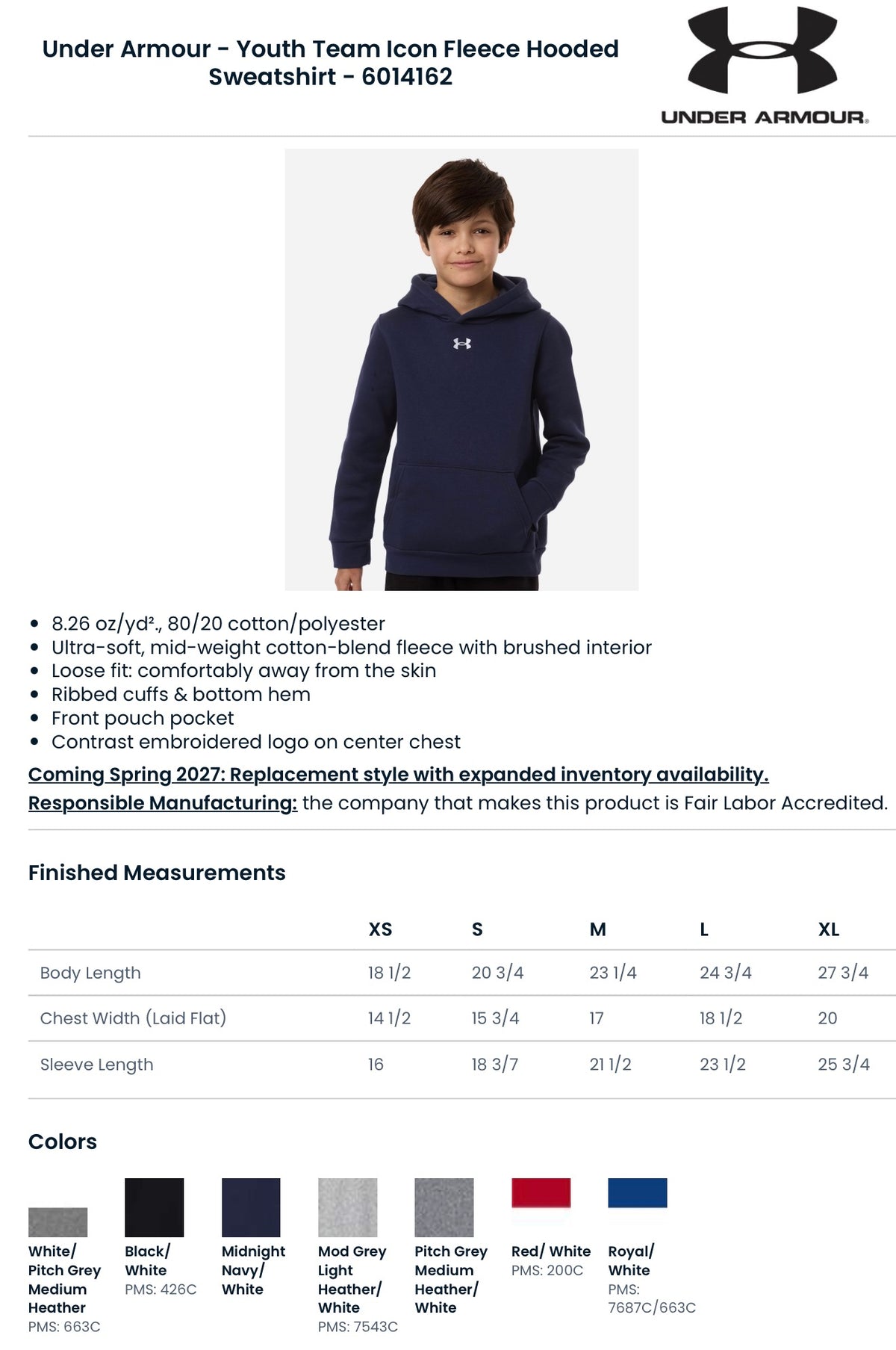 Under Armour Team Icon Fleece Hooded Sweatshirt