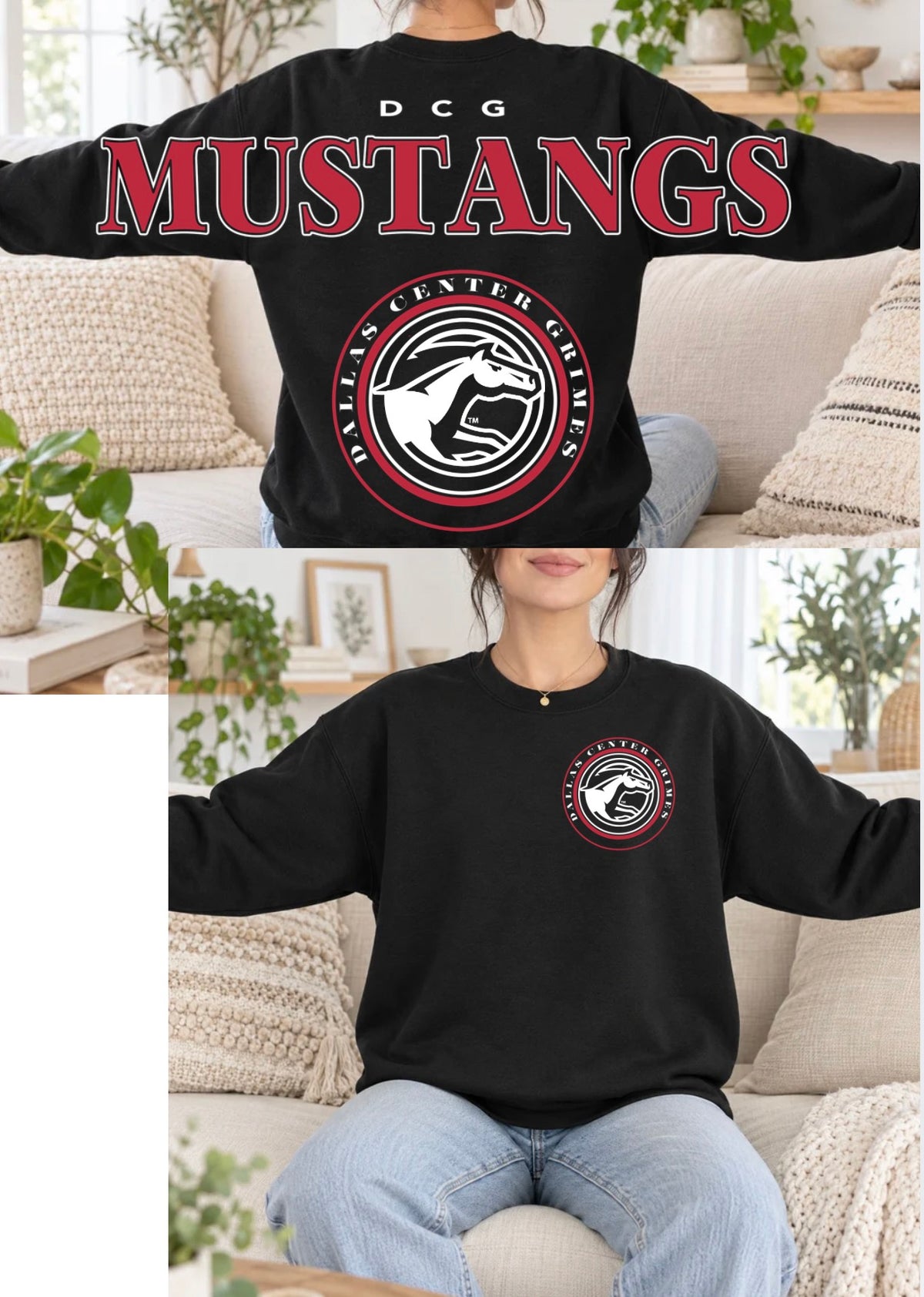 Black Shoulder To Shoulder Mustangs