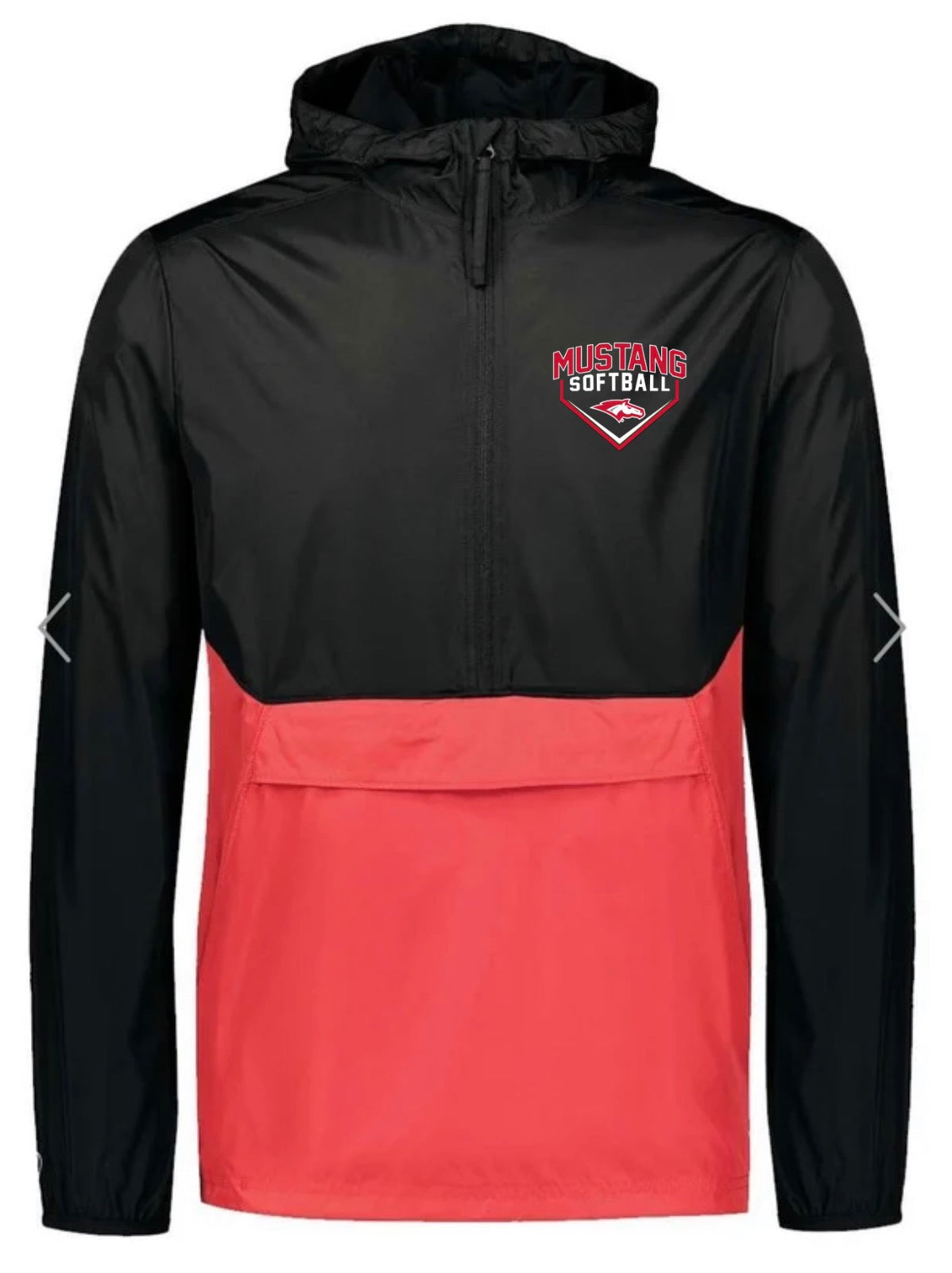 Red/Black 1/4 Zip Windbreaker