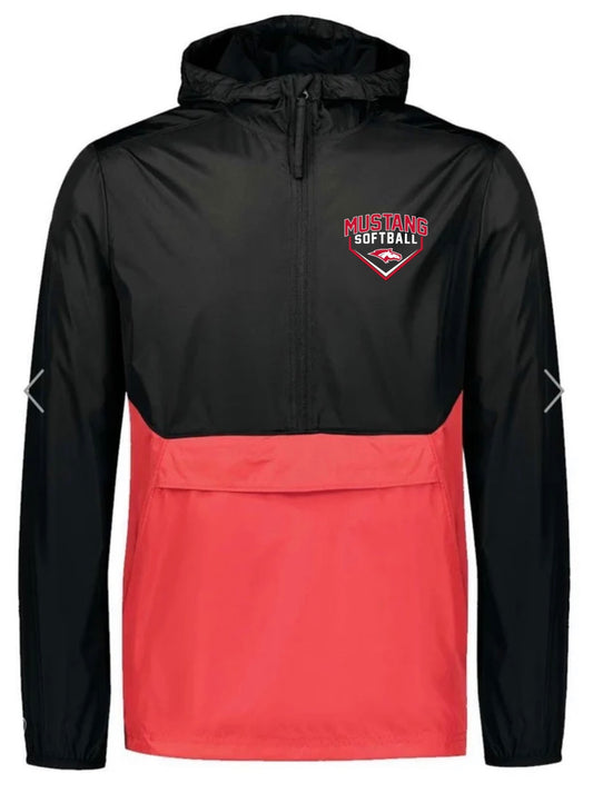 Red/Black 1/4 Zip Windbreaker