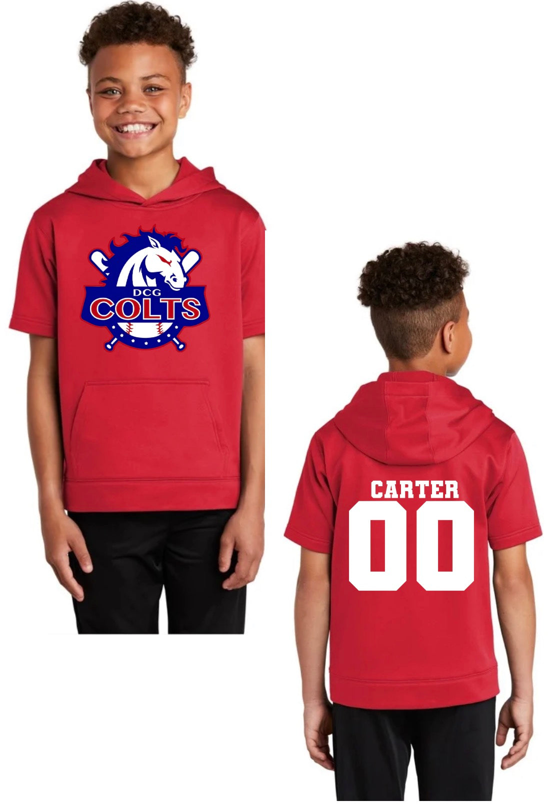 DCG Colts Fleece Lined Hooded Short Sleeve
