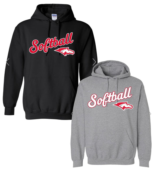 Softball Script Hoodie
