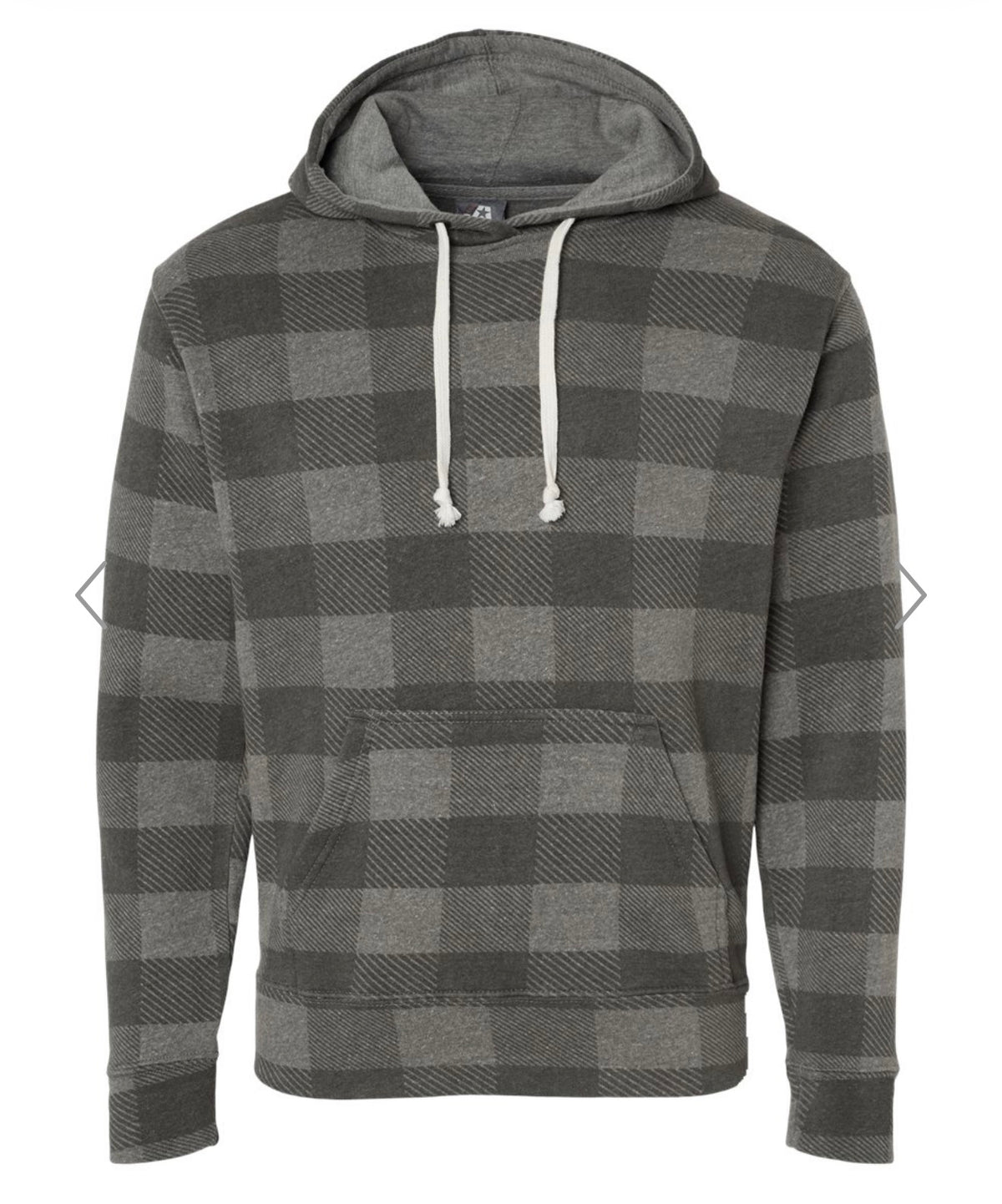 Gray Plaid Hoodie