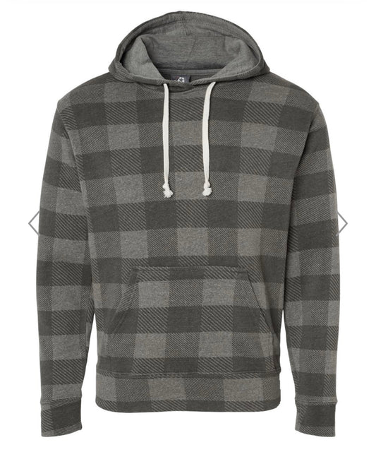 Gray Plaid Hoodie