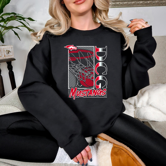 DCG Mustang Basketball Crewneck