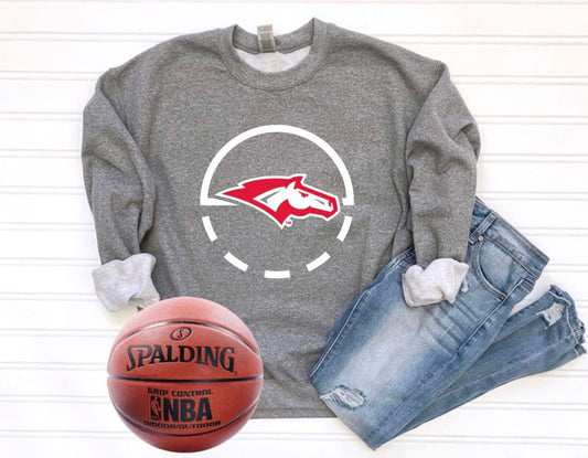 DCG Mustang Basketball Crewneck